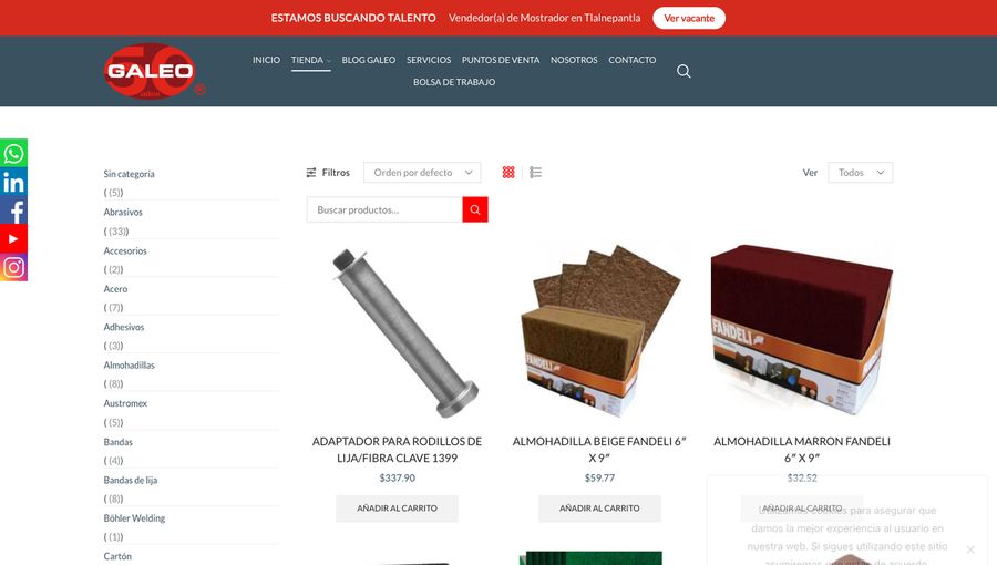 Tienda en línea de Galeo